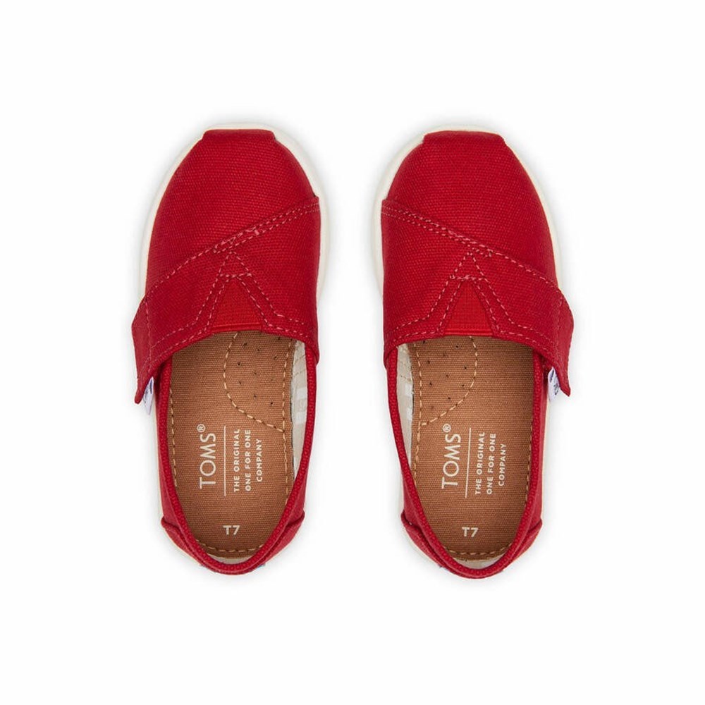 Toms Tiny Alpargata Kanvas Makosen Ayakkabı Çocuk Kırmızı | FDS269305
