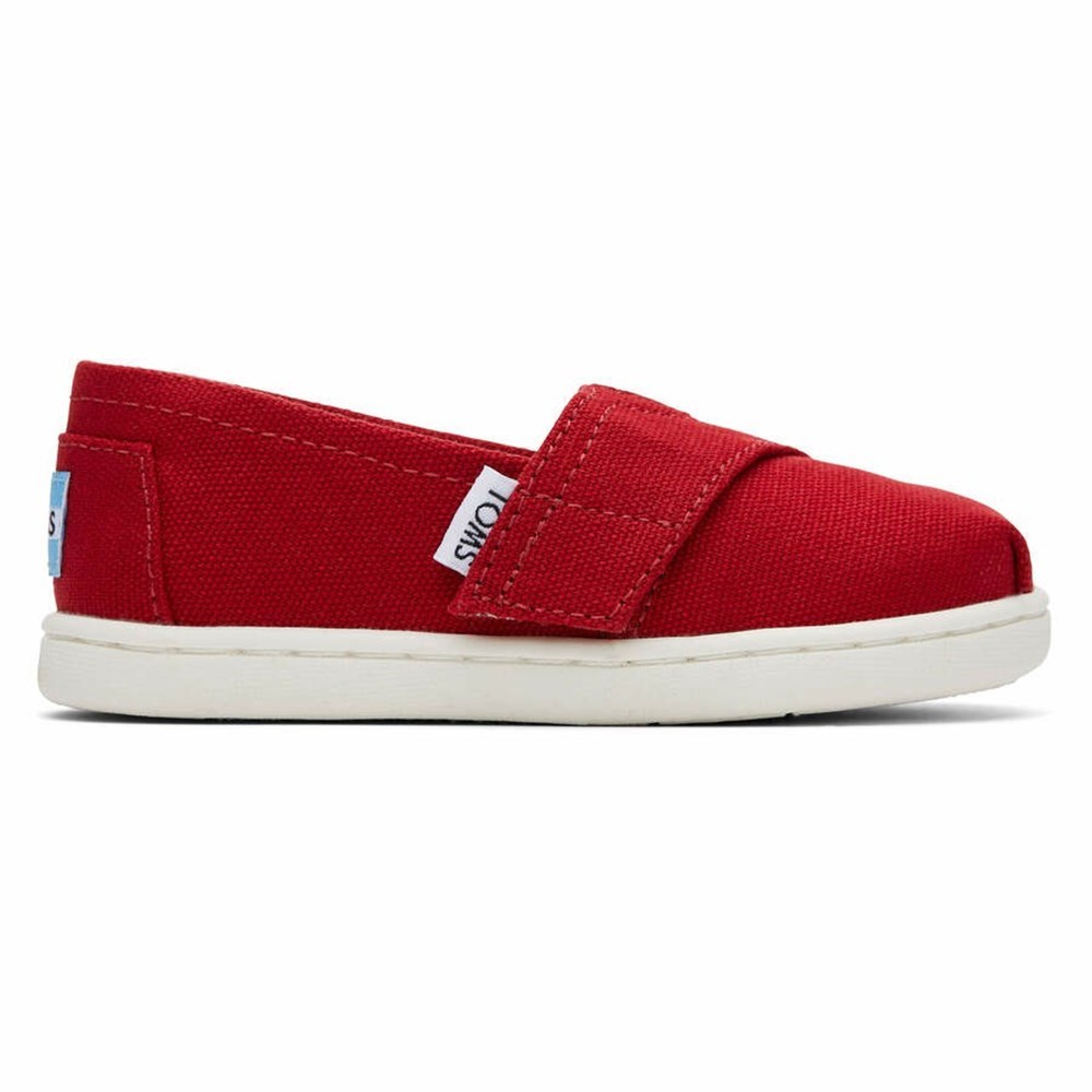 Toms Tiny Alpargata Kanvas Makosen Ayakkabı Çocuk Kırmızı | FDS269305
