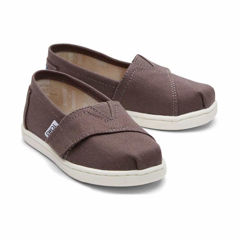 Toms Tiny Alpargata Kanvas Makosen Ayakkabı Çocuk Gri | OXD318279