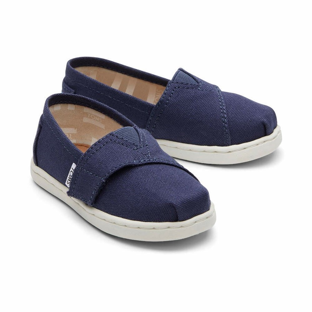 Toms Tiny Alpargata Kanvas Makosen Ayakkabı Çocuk Lacivert | YAT260819