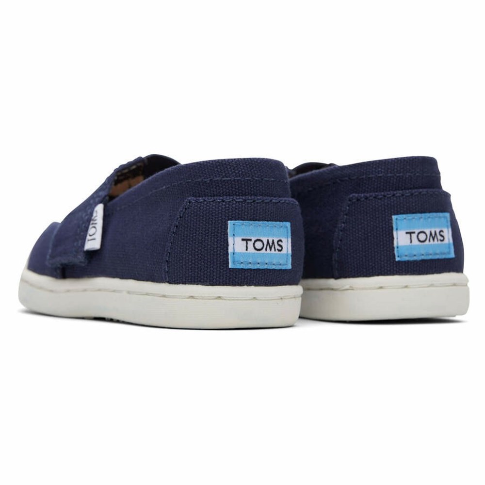 Toms Tiny Alpargata Kanvas Makosen Ayakkabı Çocuk Lacivert | YAT260819