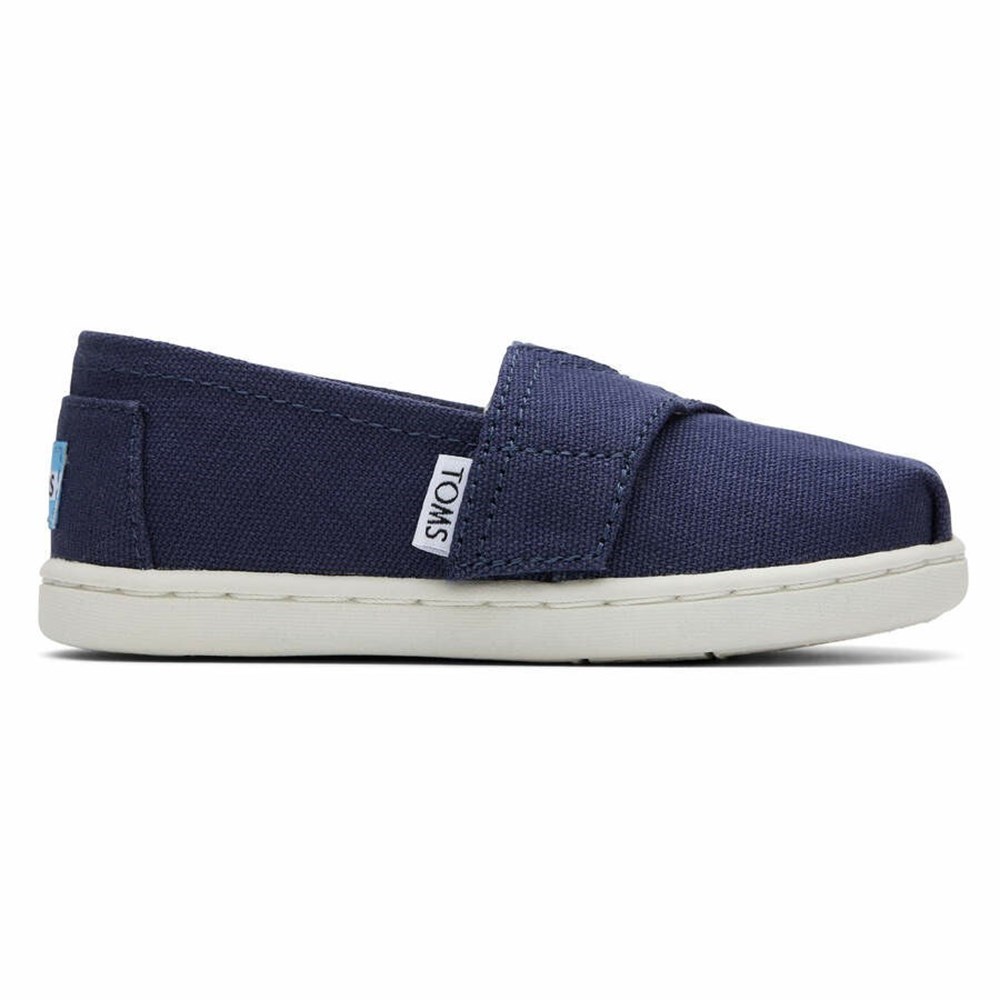 Toms Tiny Alpargata Kanvas Makosen Ayakkabı Çocuk Lacivert | YAT260819