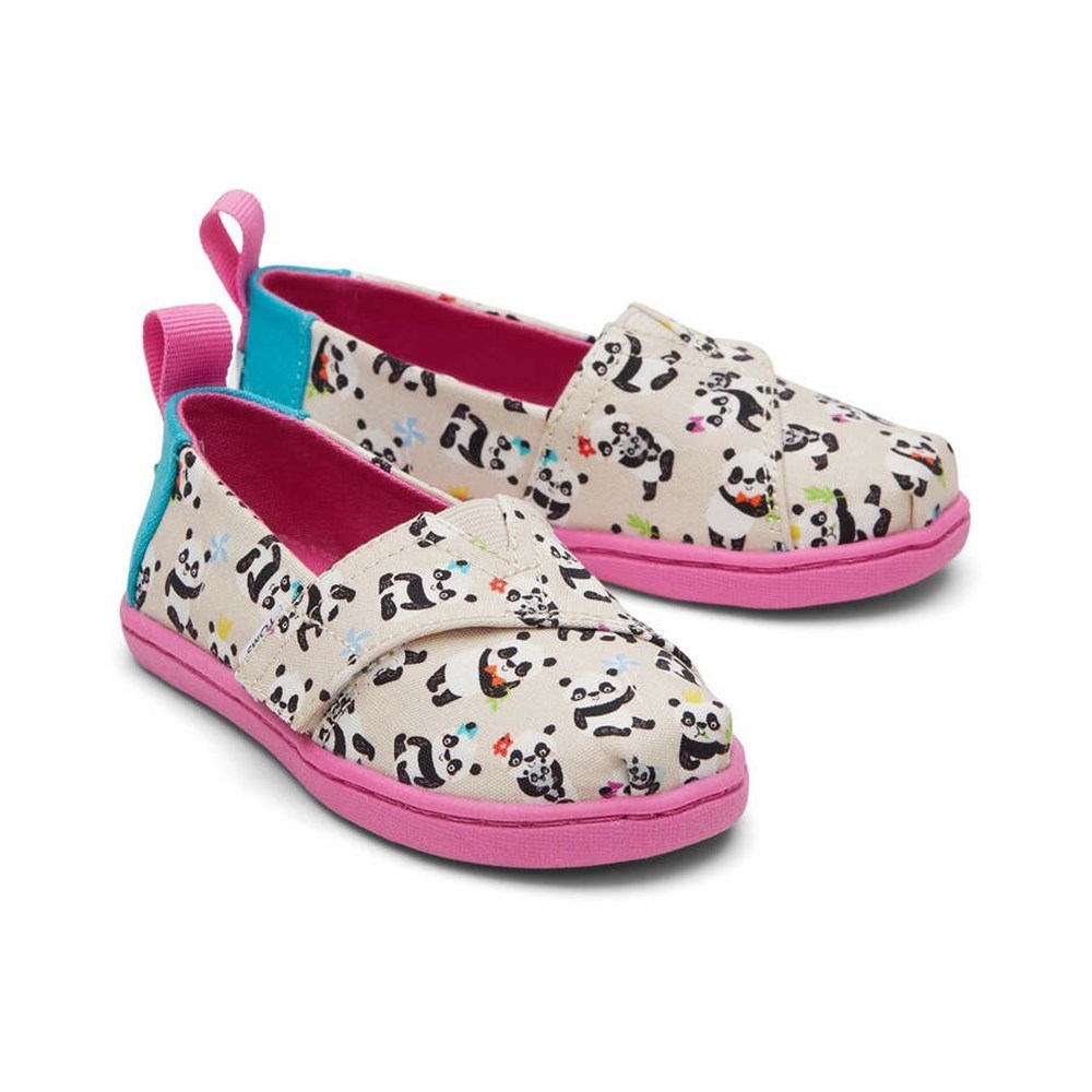 Toms Tiny Alpargata Panda Party Makosen Ayakkabı Çocuk Bej Rengi | THW126394