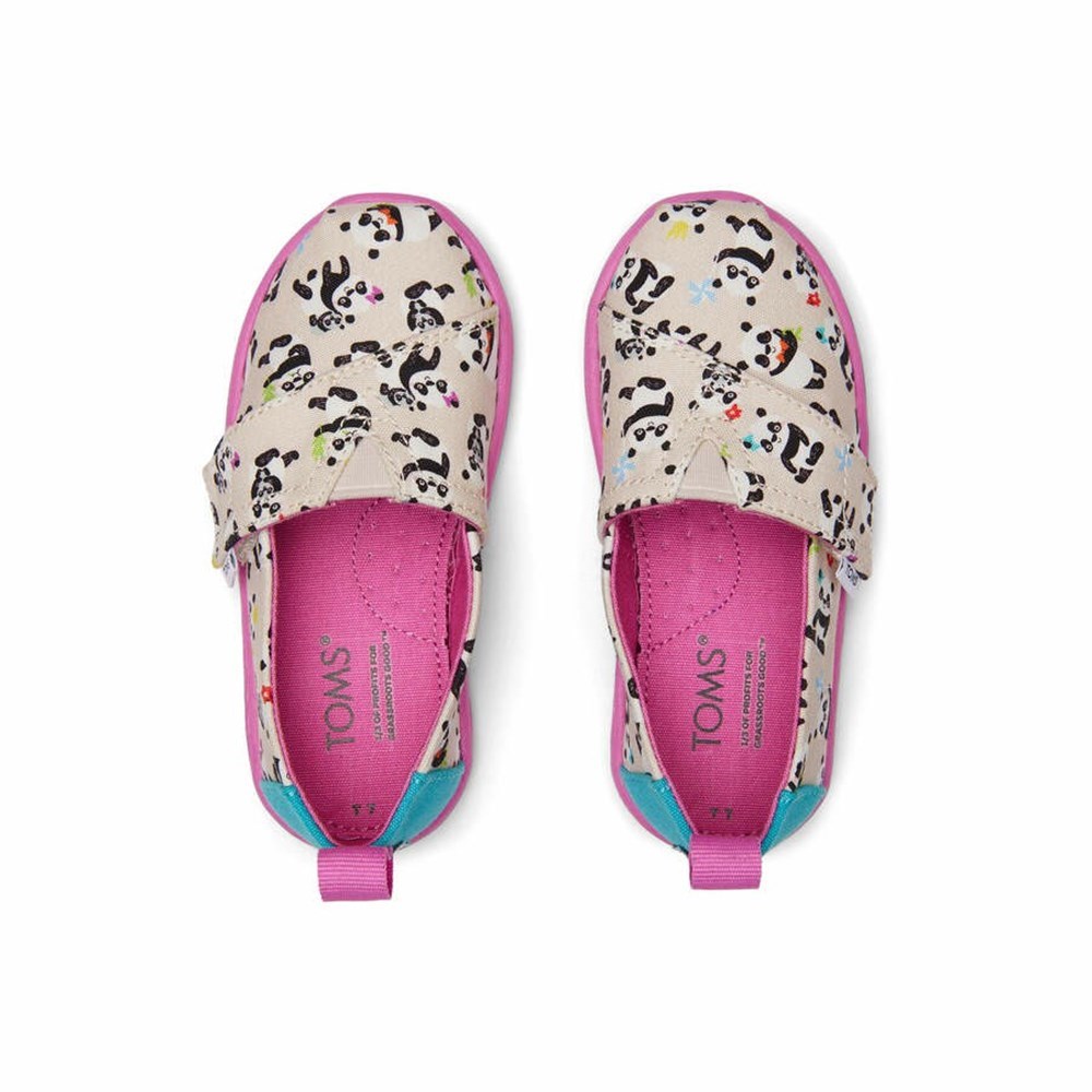 Toms Tiny Alpargata Panda Party Makosen Ayakkabı Çocuk Bej Rengi | THW126394