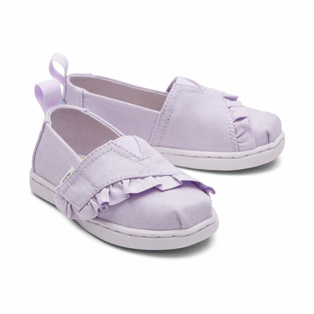 Toms Tiny Alpargata Ruffle Makosen Ayakkabı Çocuk Açık Mor | KLR379148
