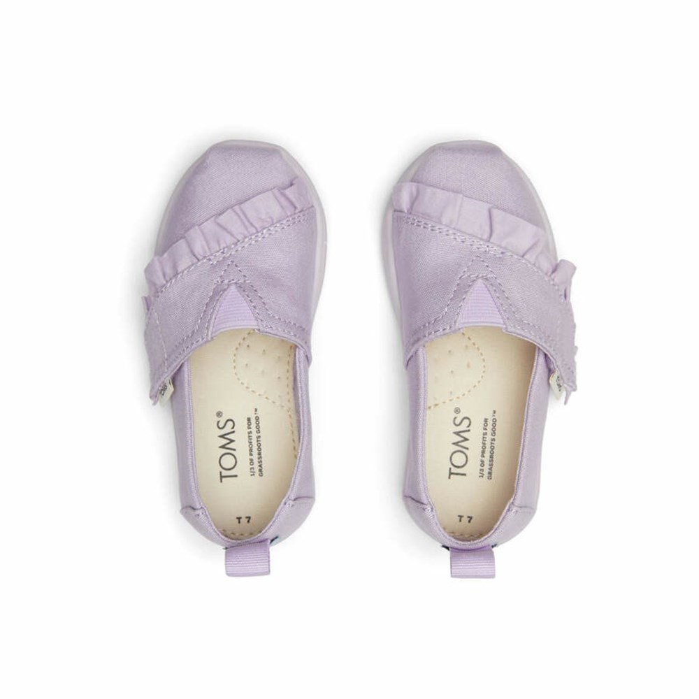 Toms Tiny Alpargata Ruffle Makosen Ayakkabı Çocuk Açık Mor | KLR379148