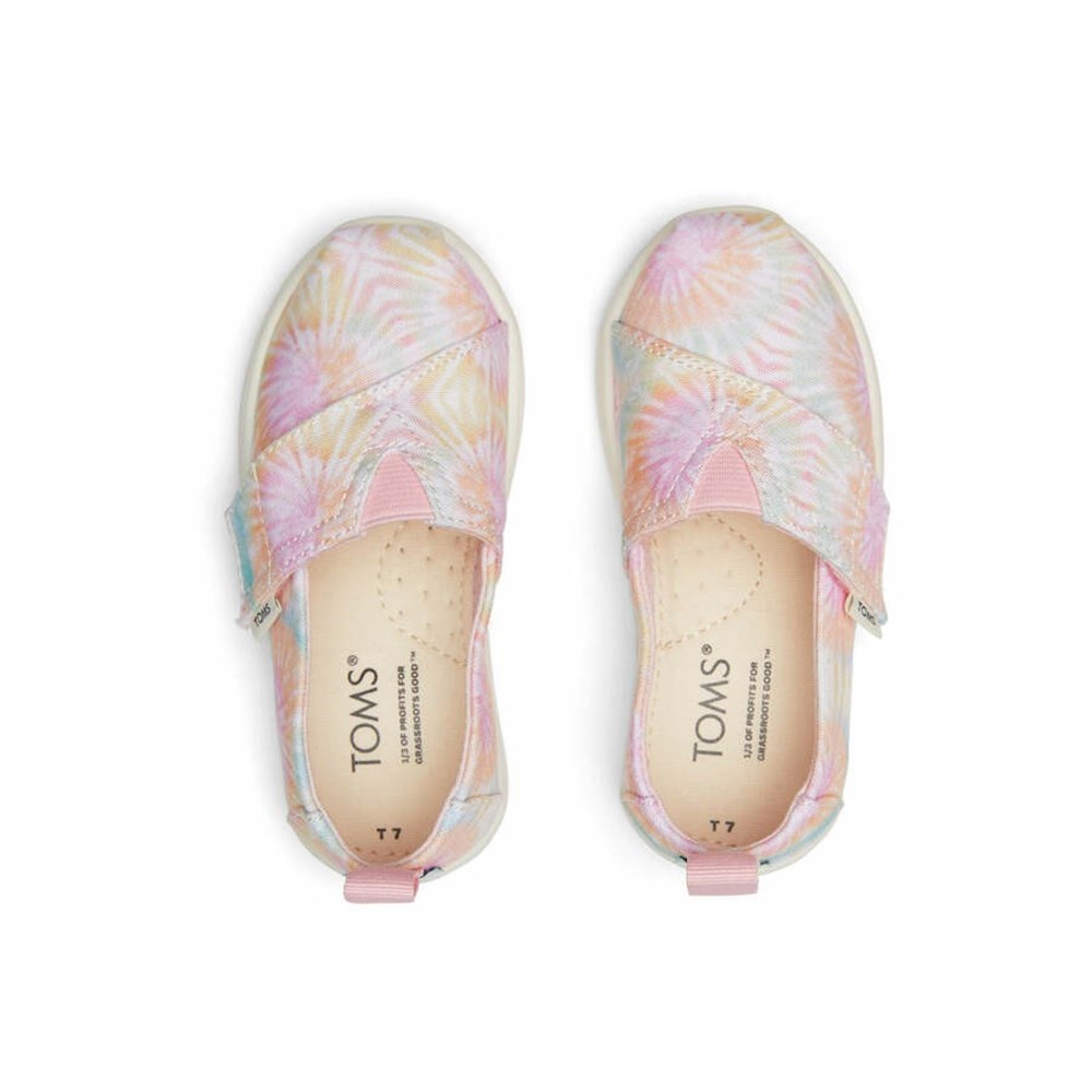 Toms Tiny Alpargata Tie Dye Makosen Ayakkabı Çocuk Pembe | EXH815962