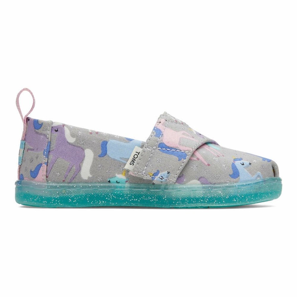 Toms Tiny Alpargata Unicorns Makosen Ayakkabı Çocuk Açık Gri | GEQ640893