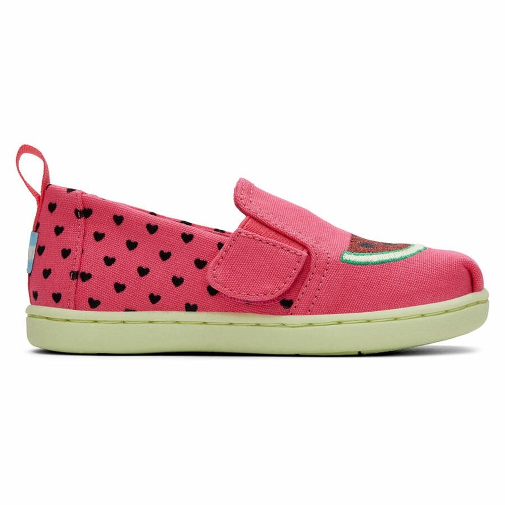 Toms Tiny Alpargata Watermelon Makosen Ayakkabı Çocuk Kırmızı | PFM591032