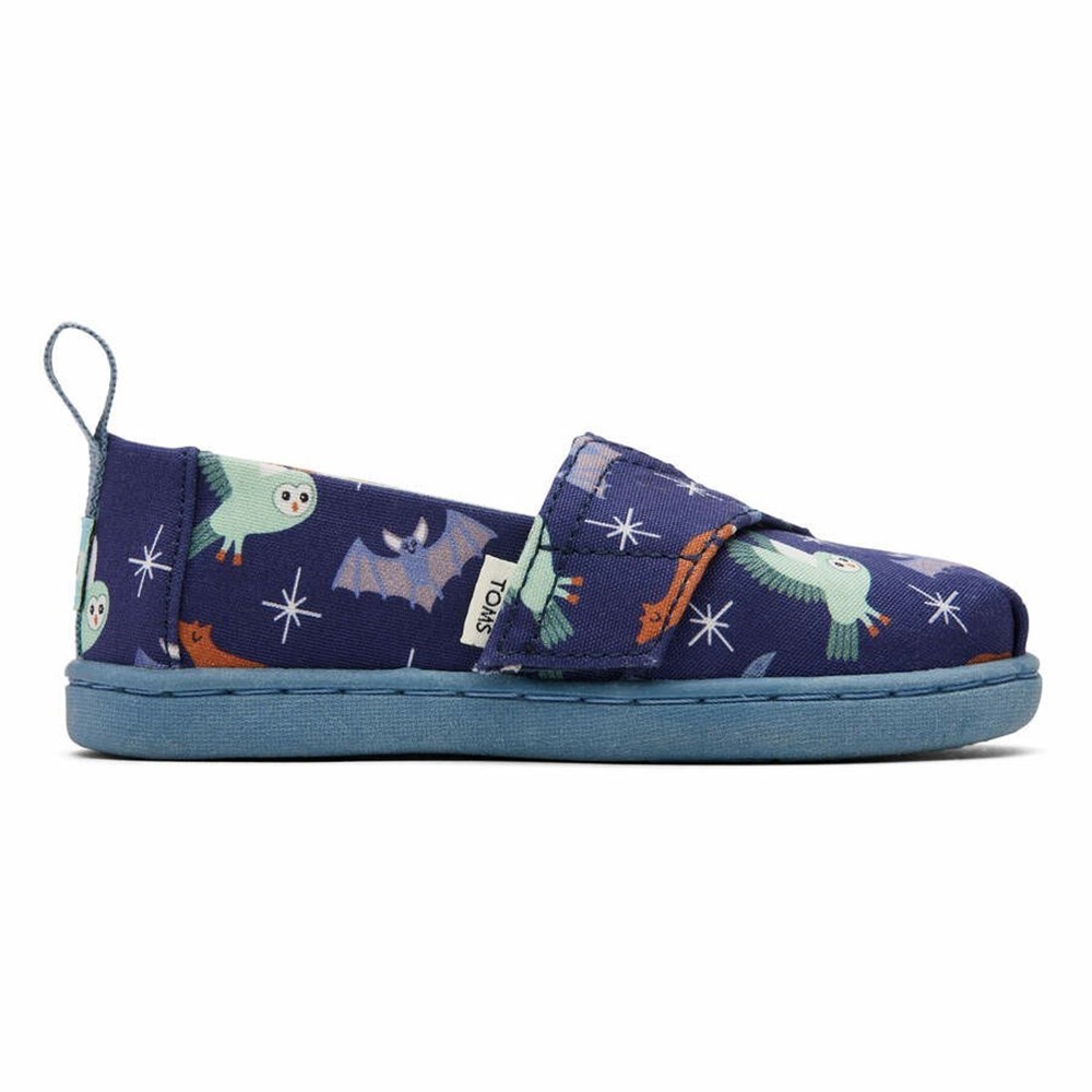 Toms Tiny Alpargata Woodland Creatures Makosen Ayakkabı Çocuk Mavi | POY980675