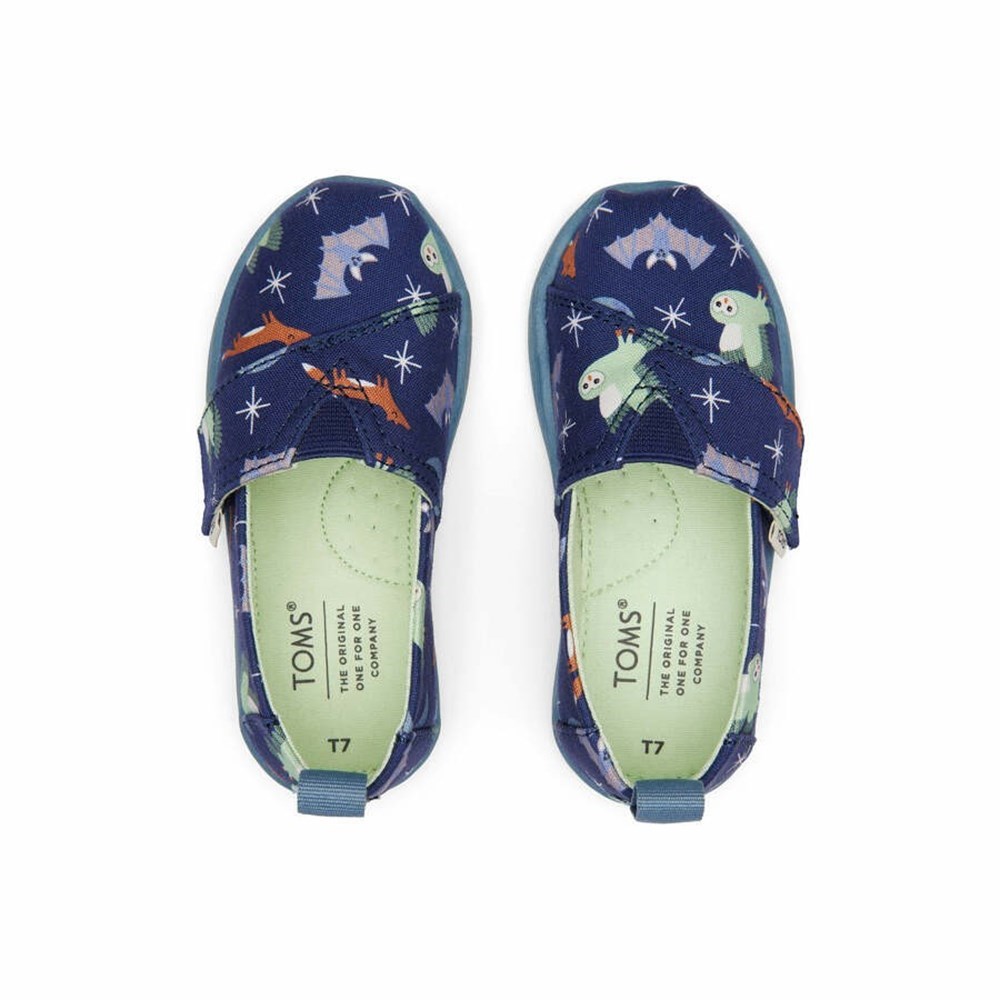 Toms Tiny Alpargata Woodland Creatures Makosen Ayakkabı Çocuk Mavi | POY980675