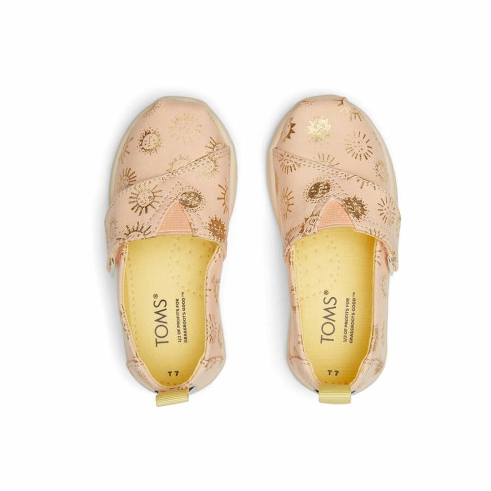 Toms Tiny Apricot Foil Sunny Days Print Makosen Ayakkabı Çocuk Kayısı Rengi | QDW214680