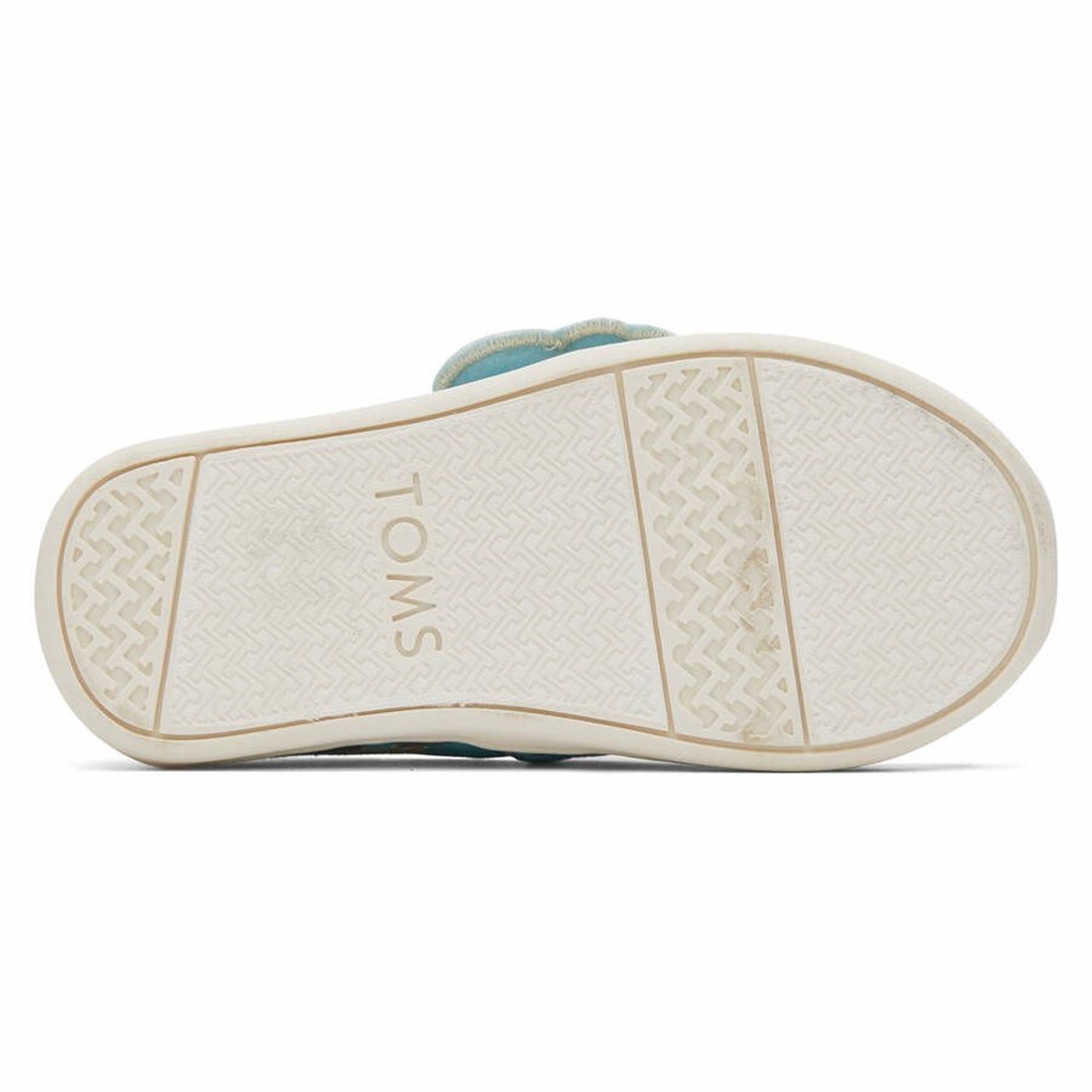 Toms Tiny Blue Weather Foil Print Makosen Ayakkabı Çocuk Mavi | XUK261058