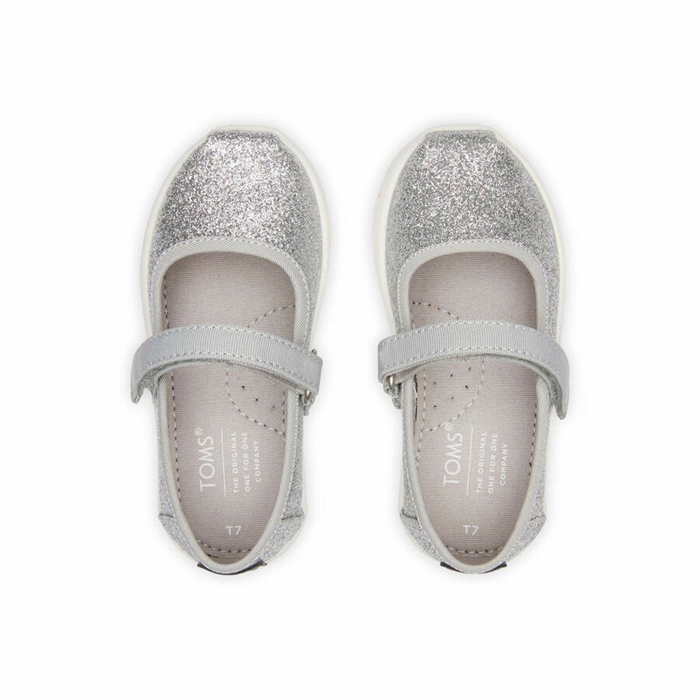 Toms Tiny Mary Jane Makosen Ayakkabı Çocuk Gümüş | UNH463781