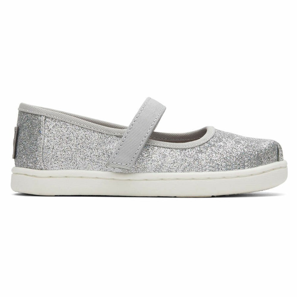 Toms Tiny Mary Jane Makosen Ayakkabı Çocuk Gümüş | UNH463781