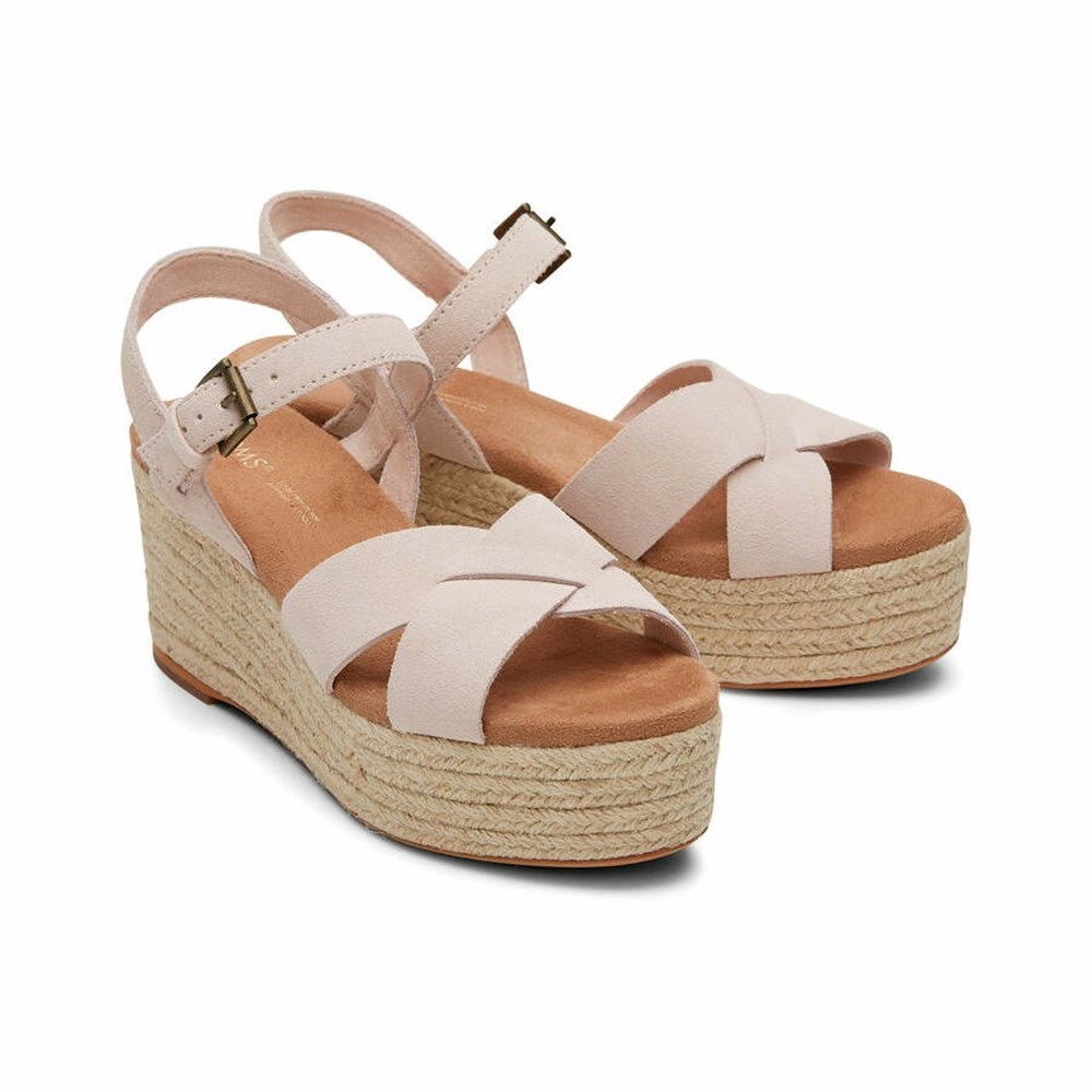 Toms Willow Dolgu Topuklu Kadın Pembe | QES123965