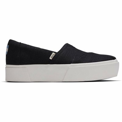 Toms Alpargata Boardwalk Makosen Ayakkabı Kadın Siyah | RJB260149
