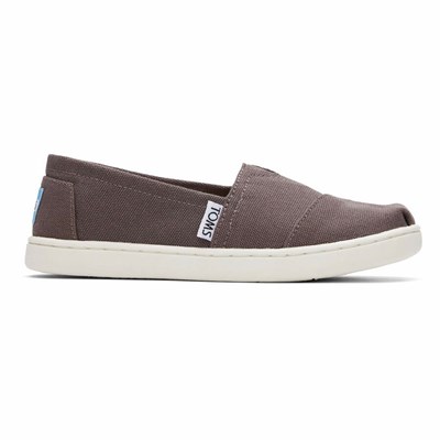 Toms Alpargata Kanvas Makosen Ayakkabı Çocuk Gri | VYX904683