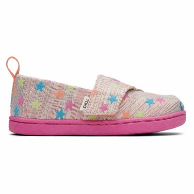 Toms Tiny Alpargata Glimmer Stars Makosen Ayakkabı Çocuk Mercan Renkli | NXL549678