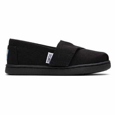 Toms Tiny Alpargata Kanvas Makosen Ayakkabı Çocuk Siyah | DOX241075