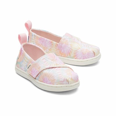 Toms Tiny Alpargata Tie Dye Makosen Ayakkabı Çocuk Pembe | EXH815962